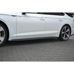 Накладки сплиттеры на пороги на Audi A5 B9 Sportback S-Line